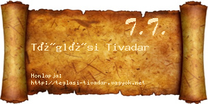 Téglási Tivadar névjegykártya