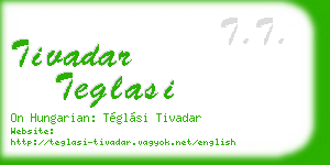 tivadar teglasi business card