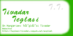 tivadar teglasi business card